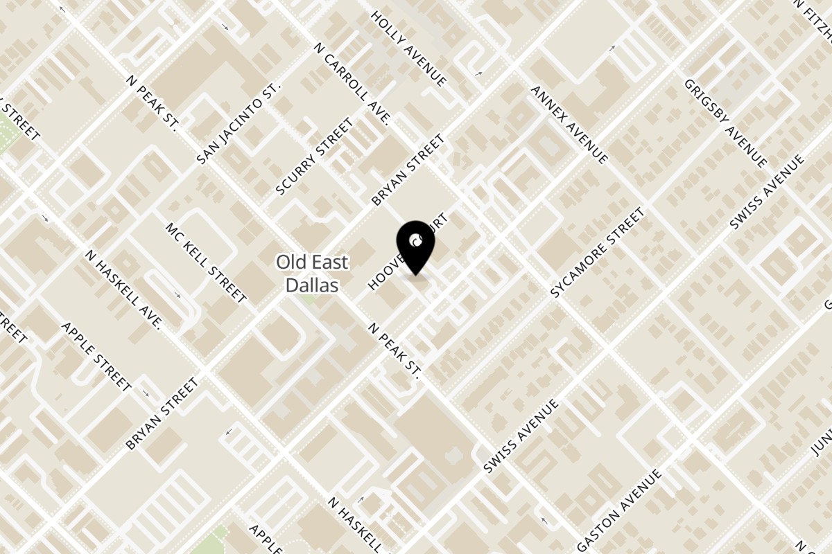 Map showing the location of Sushi Go Dallas on 4321 Live Oak St in Dallas