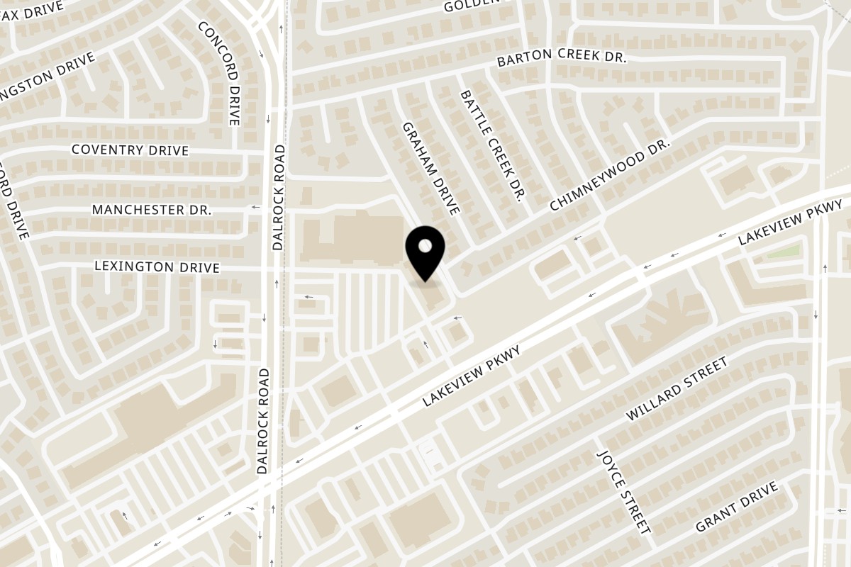 Map showing the location of Sushi Go Rowlett on 8809 Lakeview Pkwy #124 in Rowlett